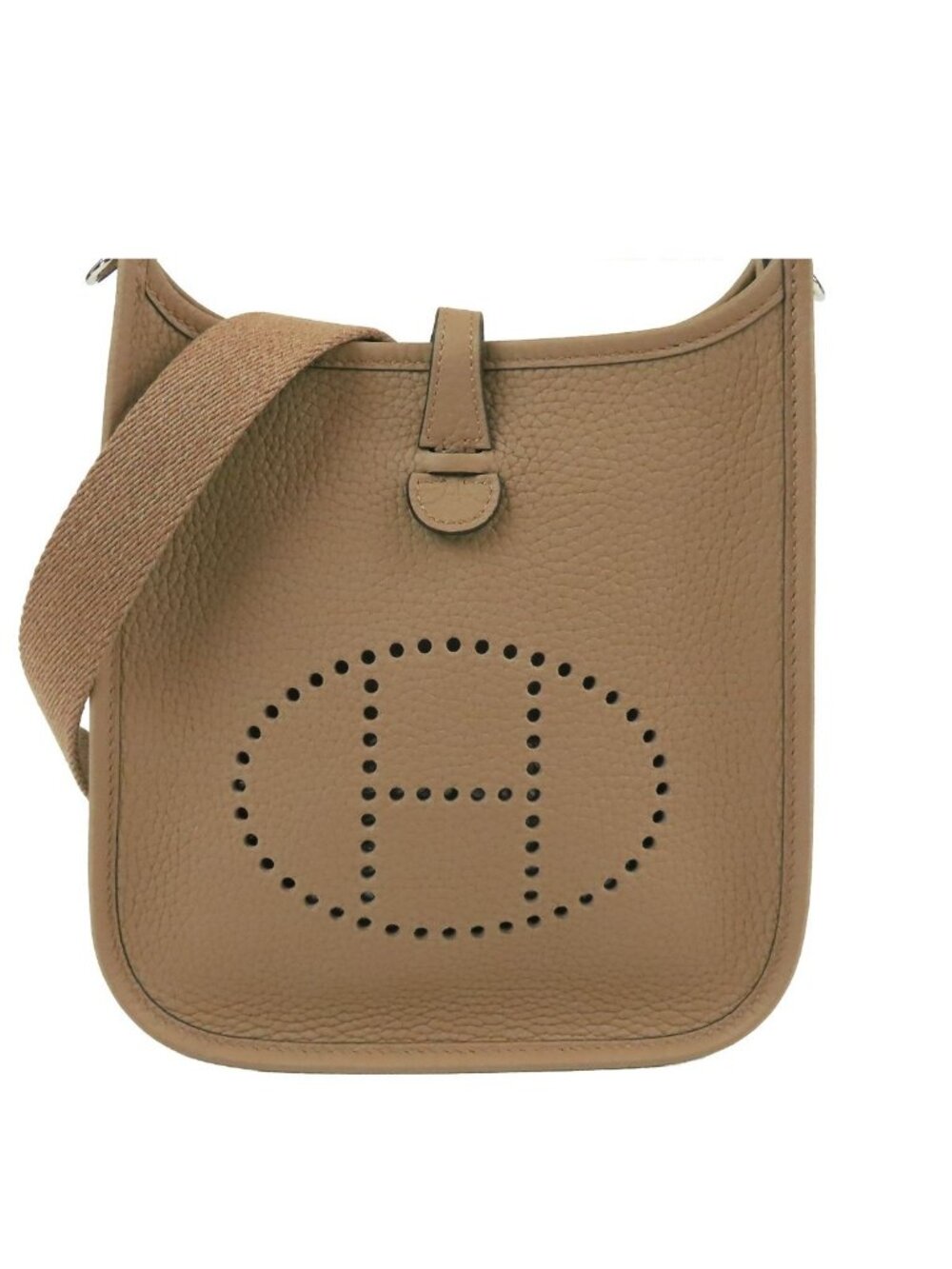 Hermes Evelyne Amazon TPM Beige Marfa Silver Taurillon Shoulder Bag